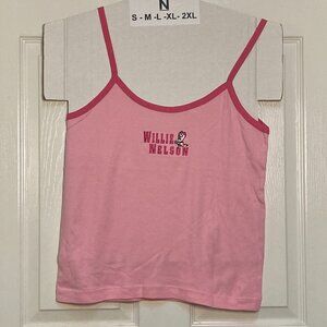 Willie Nelson original Born for Trouble women's tank top pink
